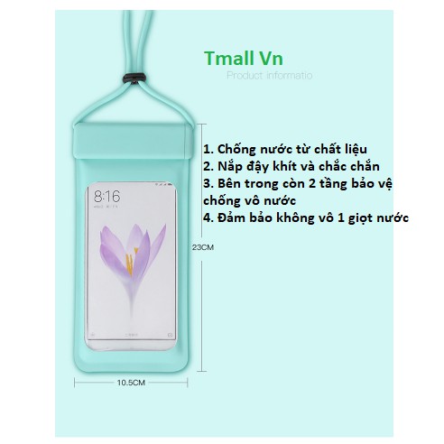 Túi bao đựng điện thoại chống thấm nước loại xịn chính hãng quay phim, chụp hình dưới nước