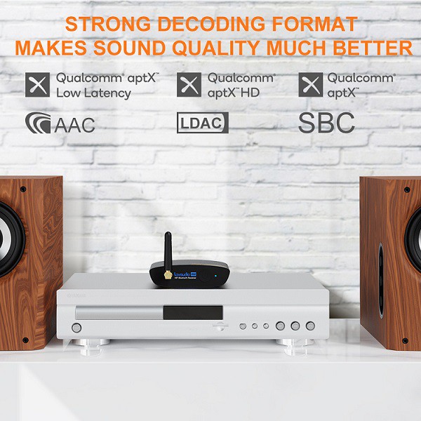 Bộ thu Bluetooth HiFi DS200pro Đầu ra quang  và RCA chuẩn LDAC