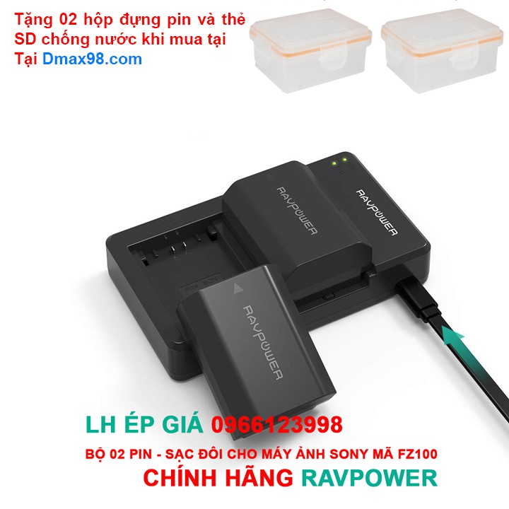 Pin sạc Ravpower FZ100 cho Sony alpha chính hãng Ravpower