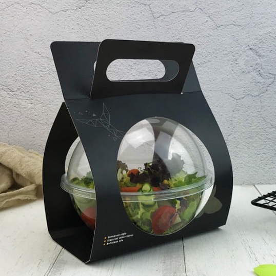 50 Set Quả Cầu Tròn Kèm Quai Xách Đựng Bánh Lạnh - Trái Cây Dầm - Bánh Su Tròn - Son - Quà Tặng - 390ml