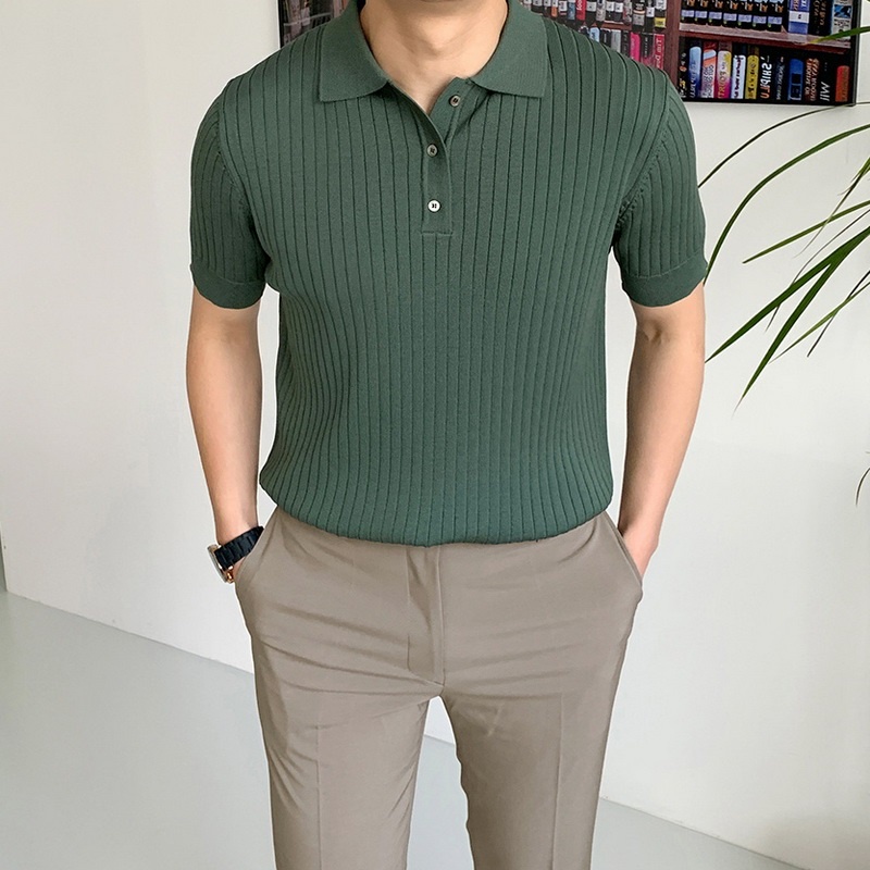 Áo Thun polo Ngắn Tay Màu Sắc Đơn Giản Dành Cho Nam