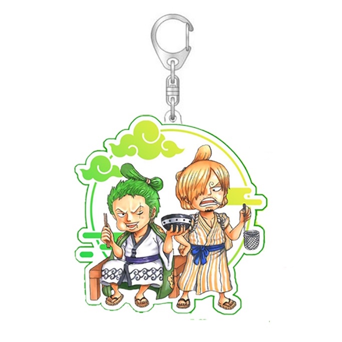 ( Mica trong acrylic ) Móc khóa anime ONE PIECE ĐẢO HẢI TẶC ver WANO chibi anime xinh xắn