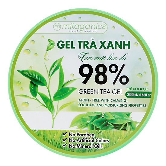 GEL TRÀ XANH CẤP ẨM, LÀM MỀM DA MILAGANICS (300ML)- 3200332