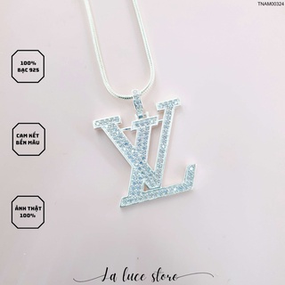 Dây chuyền/Vòng cổ bạc S925 La Luce - Mặt hình logo LV. Dành cho Nam TNAM00324