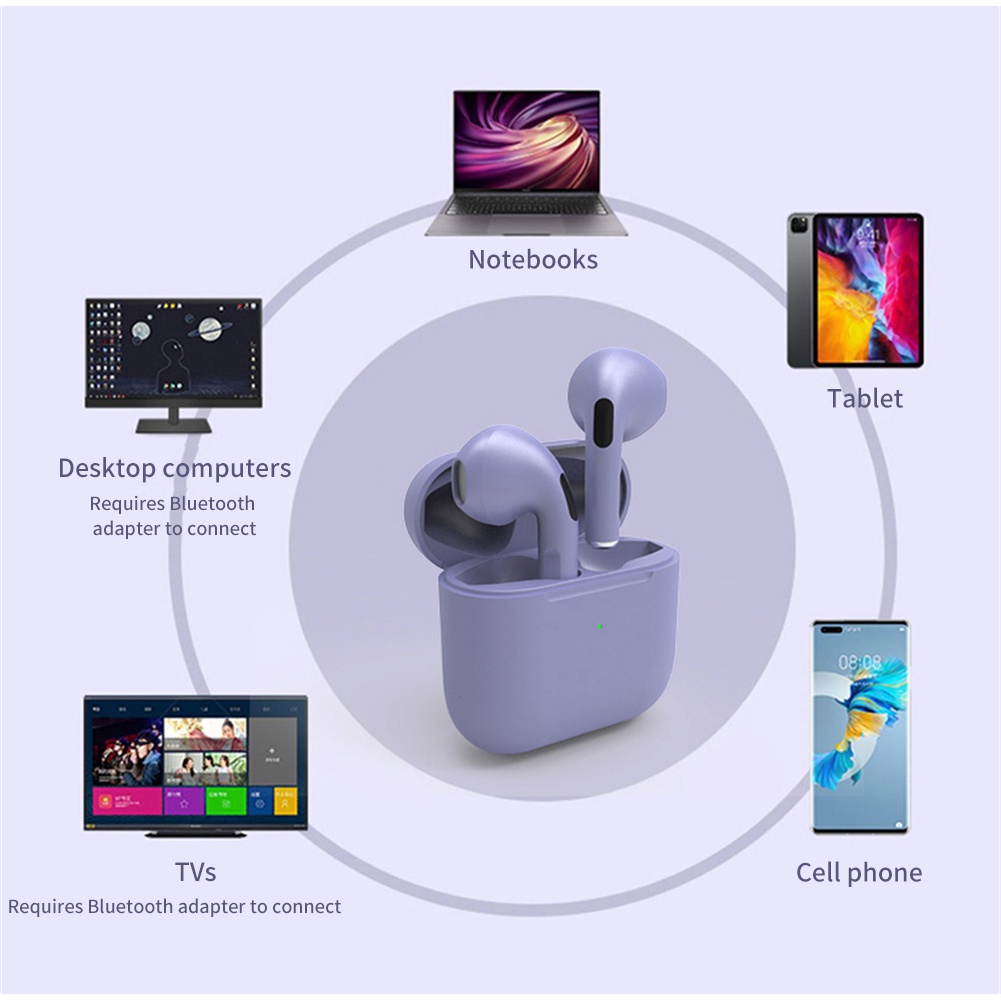 Tai Nghe Bluetooth Pro4 Mini Thật Tai Nghe Nhét Tai Không Dây Cho Điện Thoại Cầm Tay Gọi Trong Tai Tai Nghe Có Mic