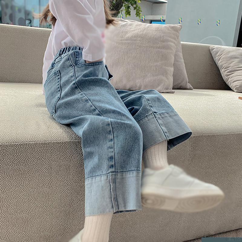 Quần jean dài lưng thun co giãn dành cho bé gái