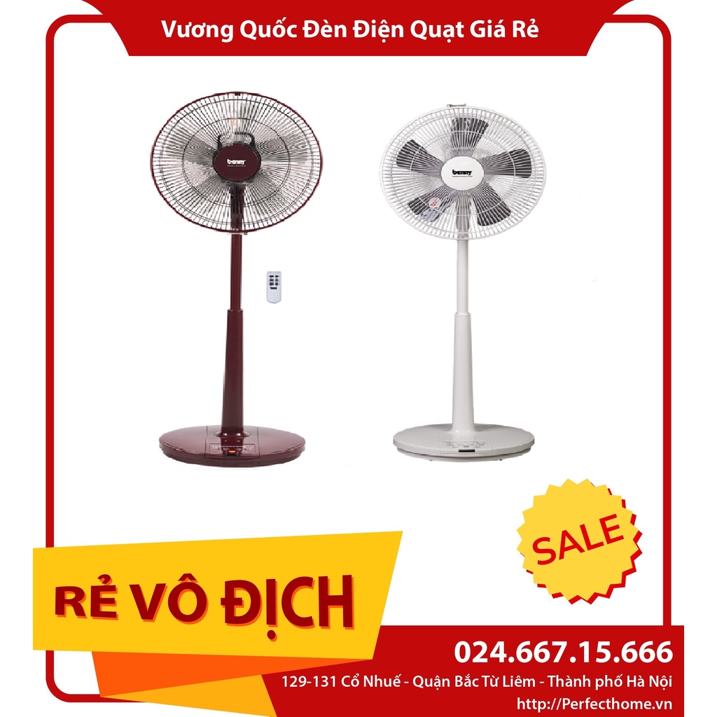 ⚡️FLASH SALE 50%⚡️{ Hàng chính_hãng}Quạt lửng Benny BF-35DC (đỏ), BF -35DC (trắng) DC điều khiển 14" Malaysia