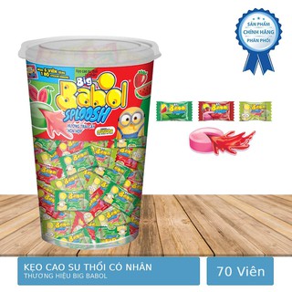 Hộp 70 Viên Kẹo Cao Su Thổi Có Nhân Big Babol Hương Trái Cây Hỗn Hợp 252g