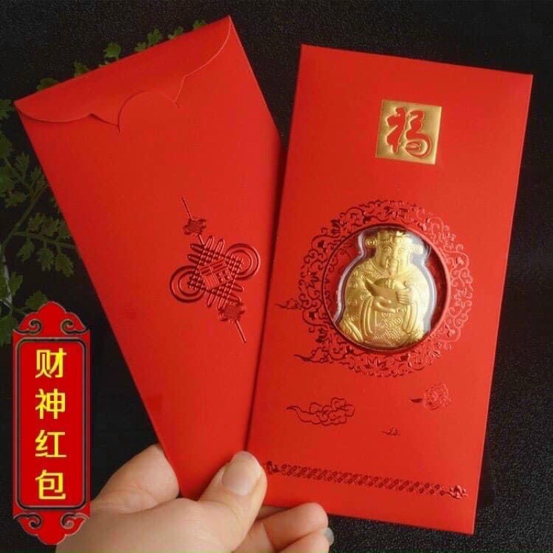CÓ SẴN - HÌNH THẬT - Bao lì xì thần tài cao cấp mạ vàng 2021
