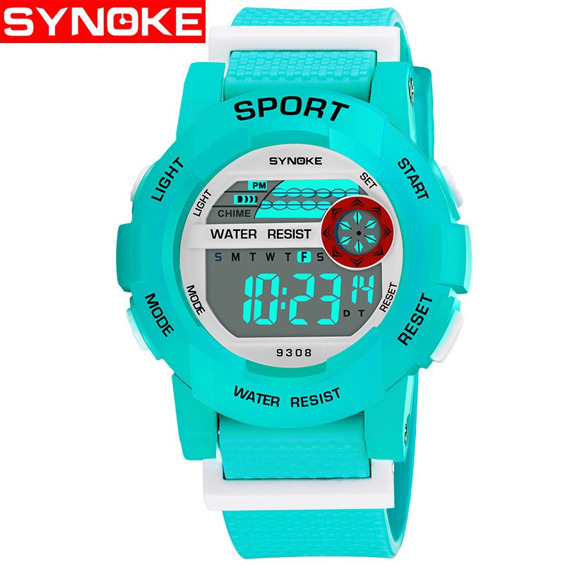 Đồng hồ điện tử thể thao thời trang trẻ em dây cao su Synoke PKHRSNK004 (44 mm)