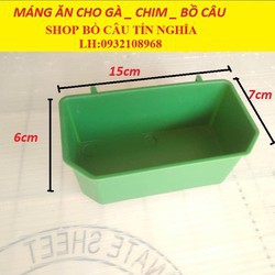 COMBO 10 MÁNG ĂN XANH CHO CHIM BỒ CÂU - MÁNG ĂN XANH - MÁNG ĂN CHO CHIM - MÁNG ĂN XANH