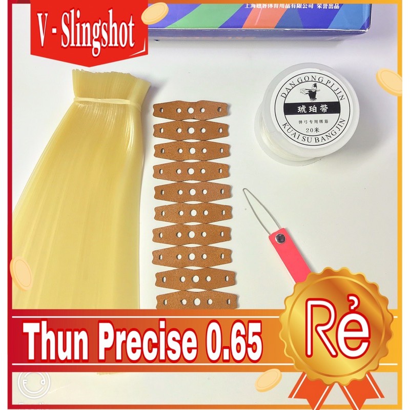 1 Mét Dây Thun Precise 0.65mm V3 Màu Trắng ( Dây Thun Ná Cao Su 0.65 ) Cắt Theo Yêu Cầu
