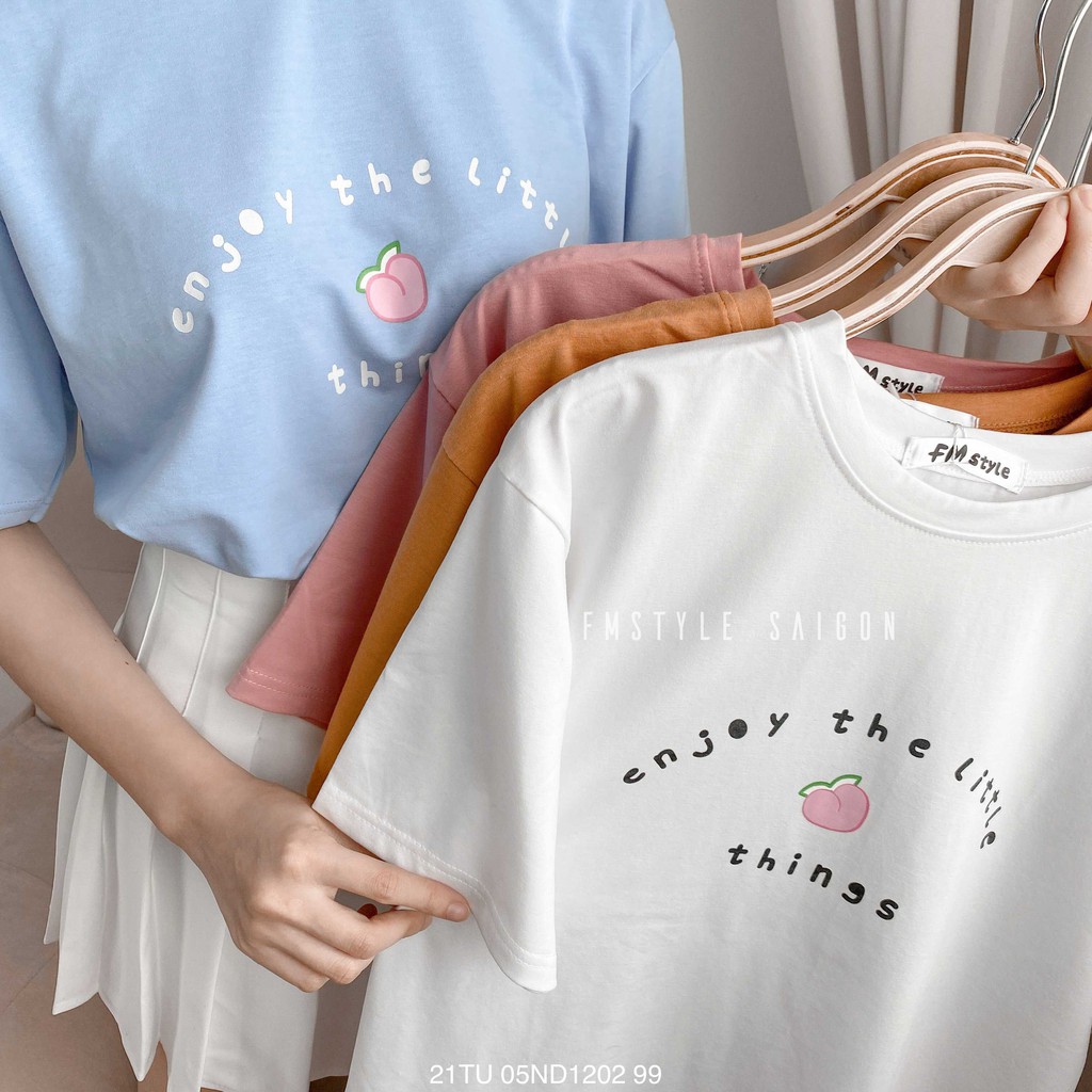 Áo thun nữ unisex tay ngắn, áo phông đẹp đi học in Enjoy the little ulzzang Fmstyle Saigon 21TU05ND1202 | BigBuy360 - bigbuy360.vn