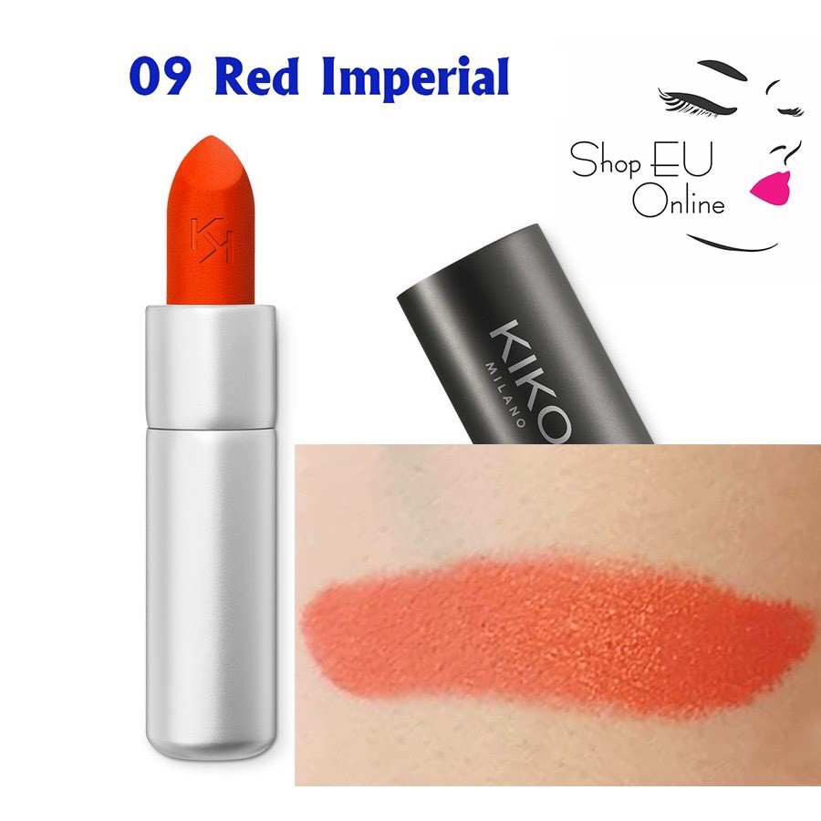 Son môi lì Kiko Powder Power Lipstick Kiko Milano chính hãng lâu trôi màu đỏ hồng trầm cherry ớt cam nâu