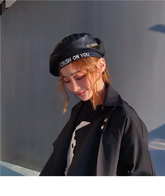MŨ NỒI BERET DA CRUSH ON YOU