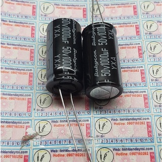 Tụ điện hóa 50v 1000uf ± 20% 50yxa1000mefc12.5x25 chính hãng rubycon