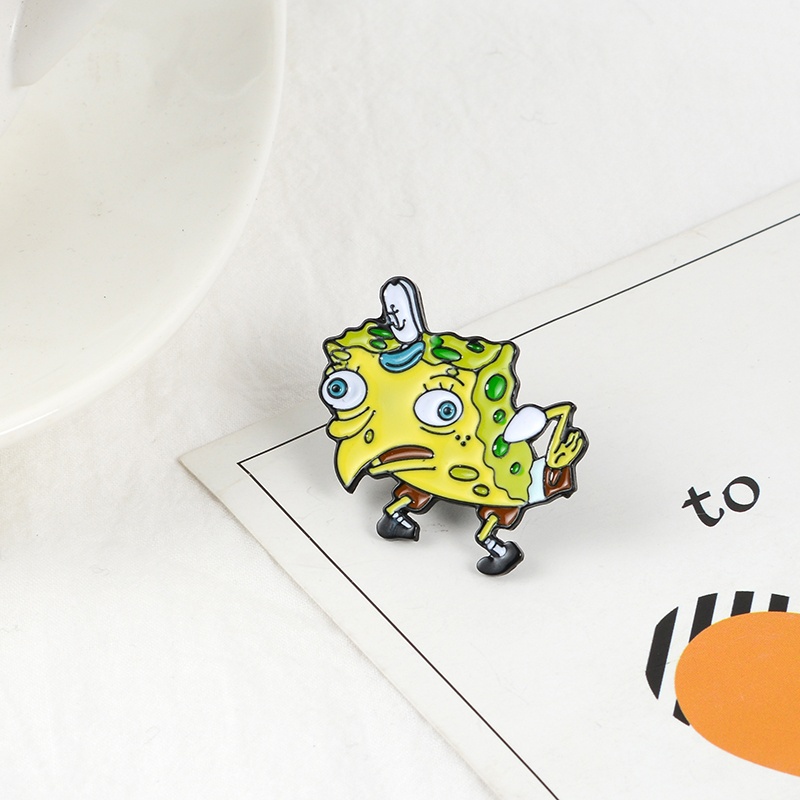 Ghim cài áo hình hoạt hình spongebob ngộ nghĩnh