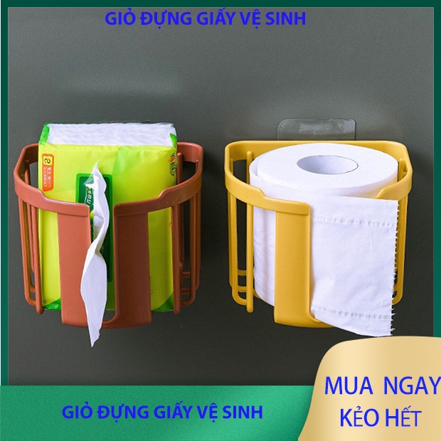 Hộp đựng giấy vệ sinh dán tường, bằng nhựa nhỏ ngọn rất tiện lợi