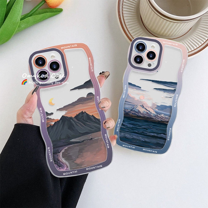 Ốp Điện Thoại TPU Mềm Chống Sốc Chống Bụi Vẽ Tranh Phong Cảnh Cho Samsung S22 S21 S20 Plus Ultra S20 S21 FE Note 20 Plus