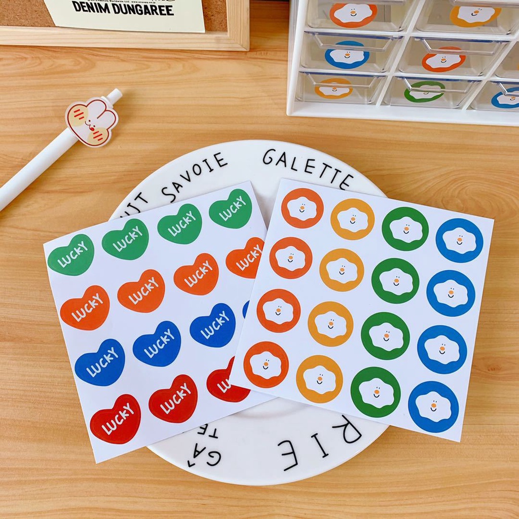 Set sticker hoạ tiết hoạt hình đáng yêu nhiều mẫu