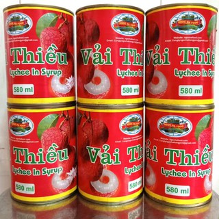 Vải Thiều Lon 565g
