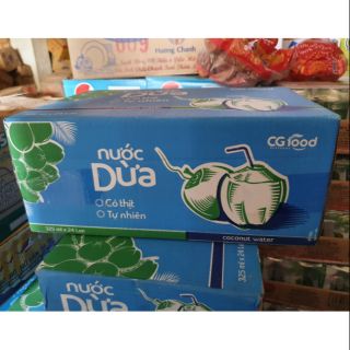Nước dừa có thịt CG FOOD thùng 24 lon 325ml