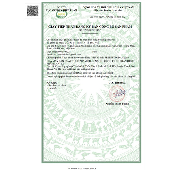 Viên bổ máu FeIII Hypodavi Viên sắt cho bà bầu Bổ sung sắt Acid folic Tạo máu Phòng tránh Thiếu máu do Thiếu sắt