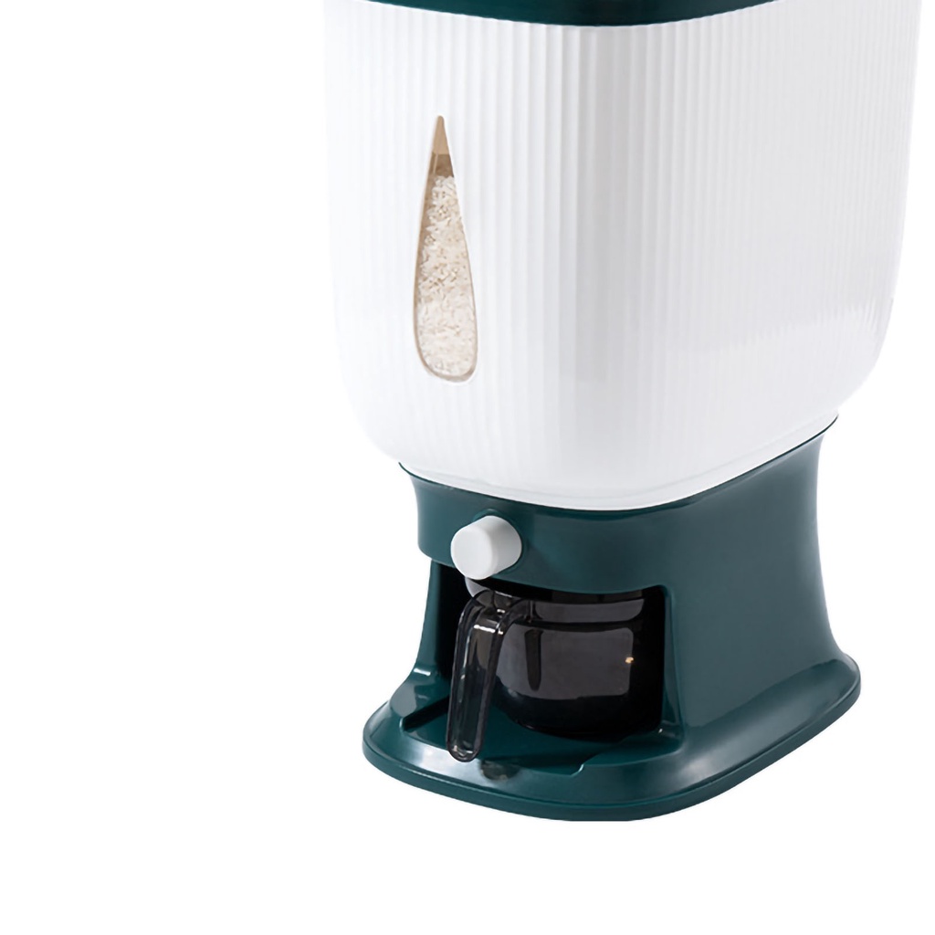 Hàng Sẵn Thùng đựng gạo thông minh dung tích 10kg Máy phân phối gạo gia đình chứa ngũ cốc thực phẩm tự động hồi lưu【Utah054】