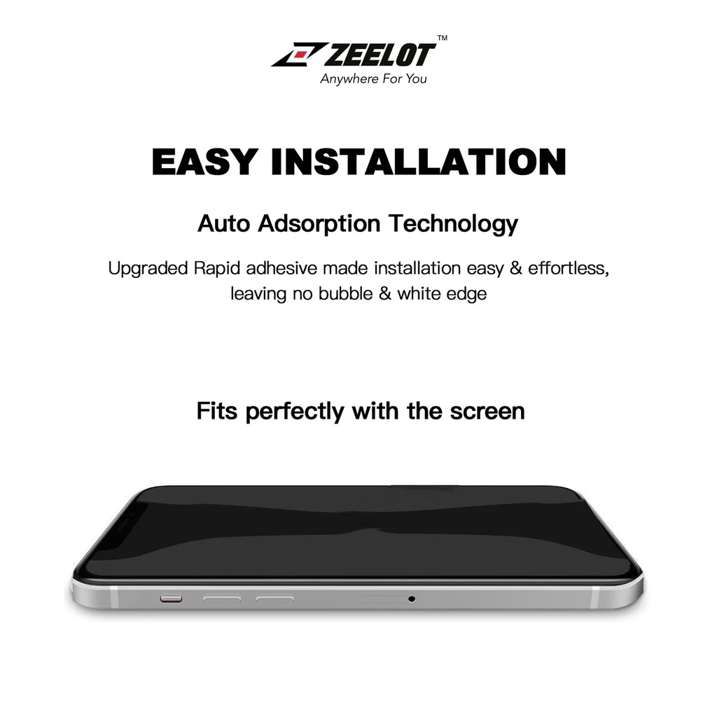 Kính Cường Lực Chống Vân Tay Zeelot Anti-Glare Lưới Thép Chống Bụi Cho iPhone 12/11 Pro Max/11 Pro/11/XS Max/XS /X/XR