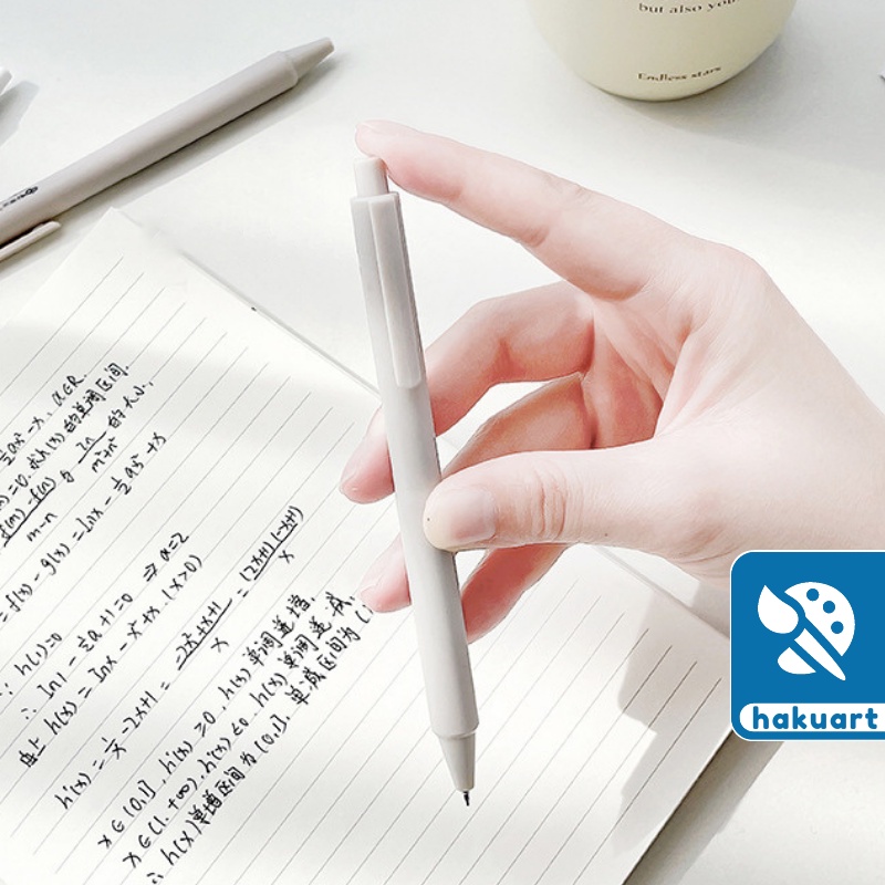 Bút gel đen Domi Nhật Bản vỏ trơn 0.5mm tối giản - Văn phòng phẩm Haku