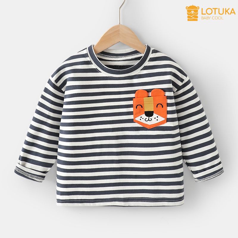 Áo Thun Dài Tay LOTUKA, Áo Thu Đông Cho Bé Trai, Bé Gái Size Từ 4-18kg