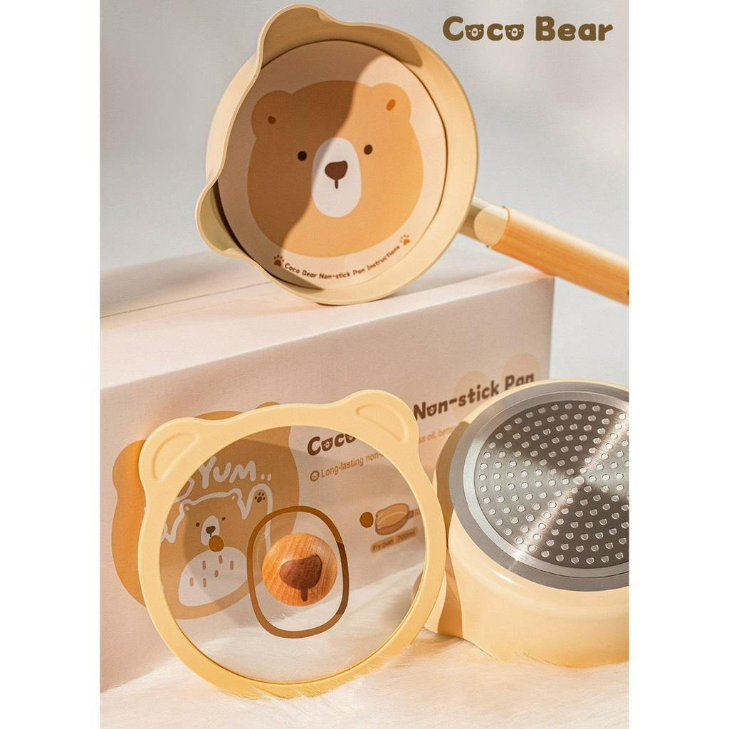 Bộ nồi Coco Bear kèm chảo và thìa Gấu kem