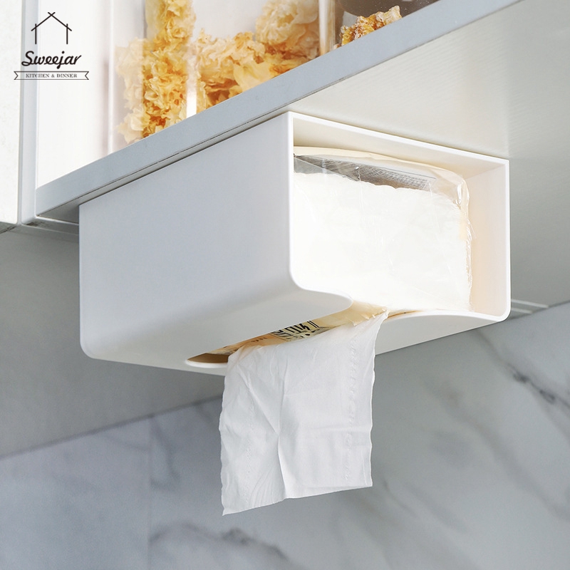 Hộp đựng khăn giấy SWEEJAR bằng nhựa đa năng đơn giản tiện dụng cho nhà bếp