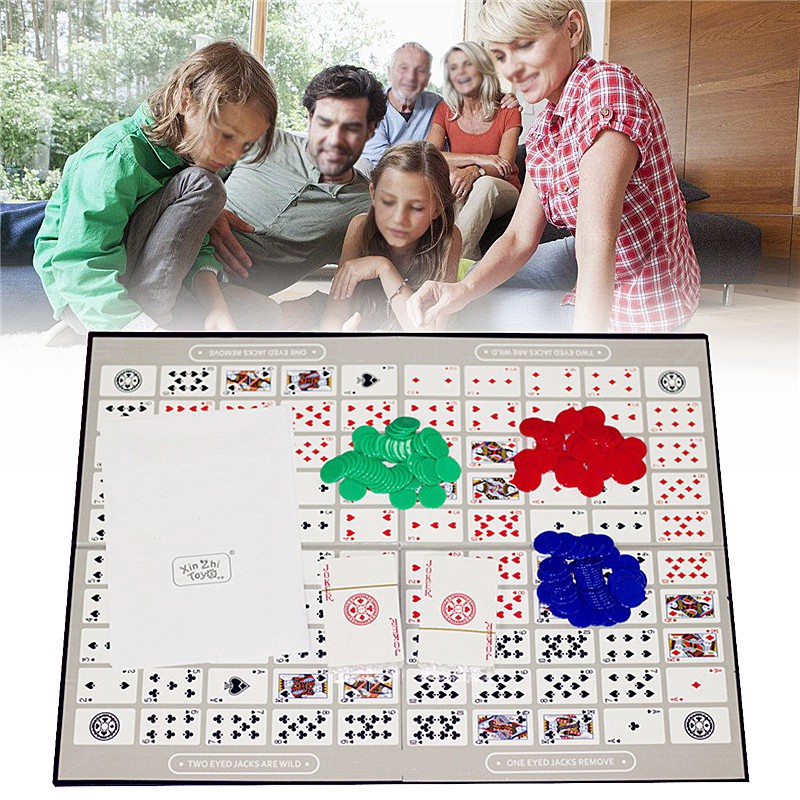 Bộ Đồ Chơi Sequence Vui Nhộn, Board Game Gia Đình Hay Cho Nhóm Từ 2-12 Người