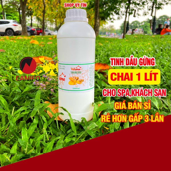 Tinh dầu gừng nguyên chất 1 lít CANIFO có kiểm định chất lượng, tinh dầu gừng massage, xông phòng, khử mùi hiệu quả