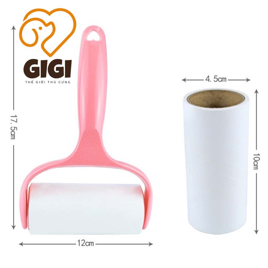Cây lăn bụi giường, chăn màn, quần áo, lông thú cưng, có lõi thay thế phụ kiện chó mèo - GiGi Pet Shop