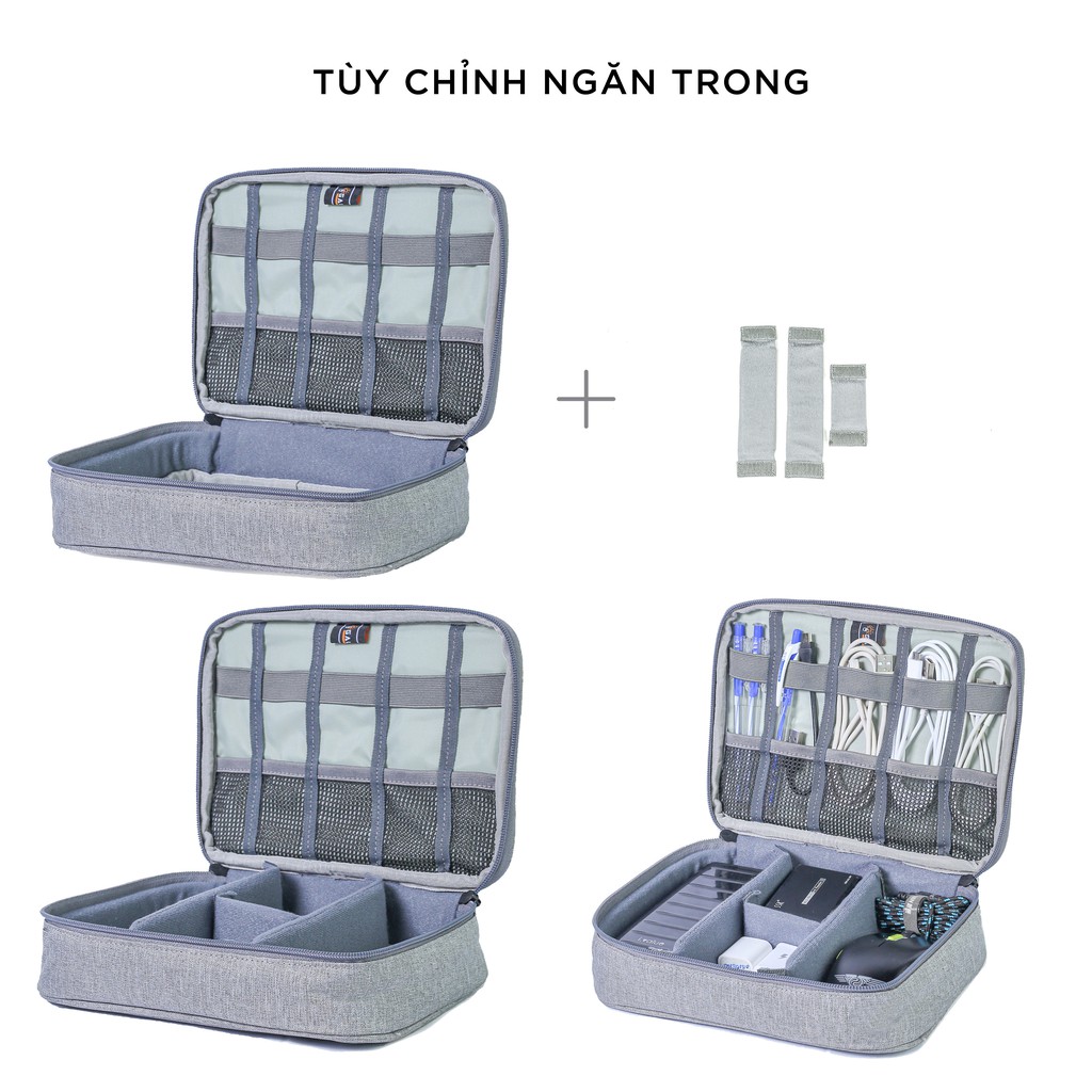 [Nhập GALA10 giảm 10%] Túi Bảo Vệ Phụ Kiện Thông Minh Đa Năng Cao Cấp Galaxy Store GTPK01 (17x14x5 cm) - Hàng Chính Hãng