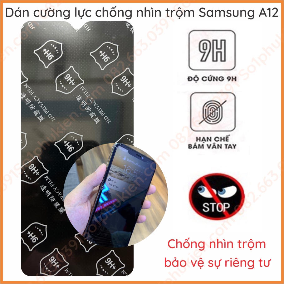 Dán cường lực chống nhìn trộm Samsung A12 4G , A12 5G