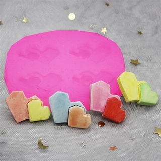 Khuôn Silicone Trái Tim Đôi 2cm Vĩ 4 Tim