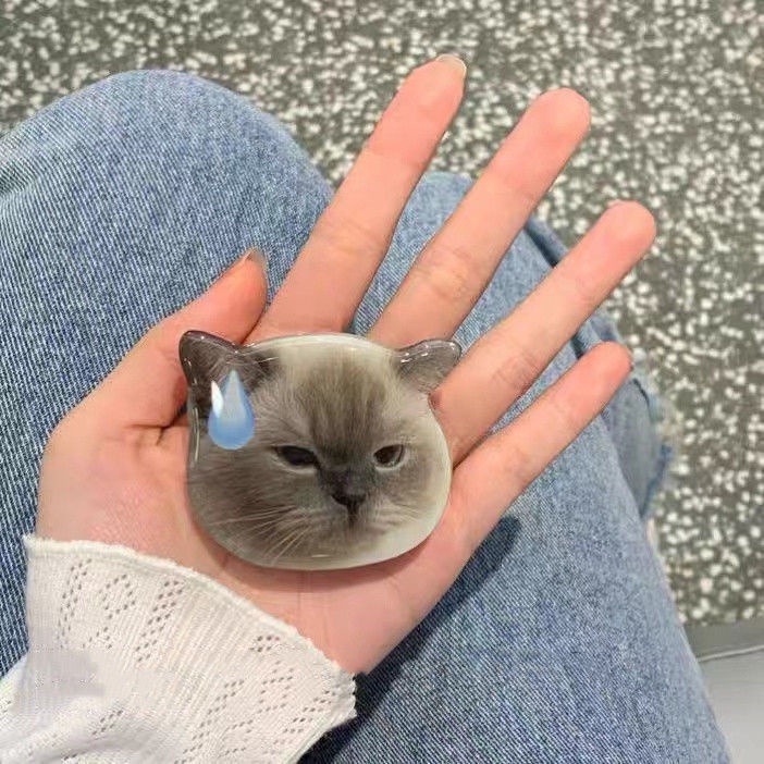 Giá Đỡ Điện Thoại Hình Mèo Hoạt Hình Dễ Thương Có Thể Thu Gọn Tiện Lợi