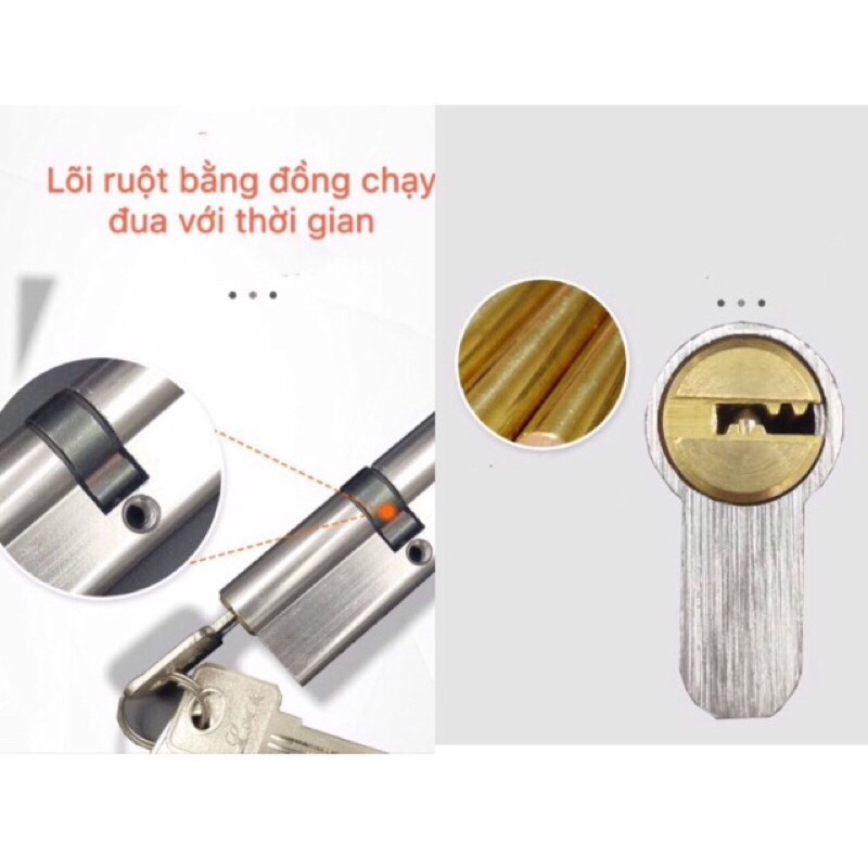 Ruột  khoá tay gạt 1 đầu chìa loại nhỏ 29mm x 70mm