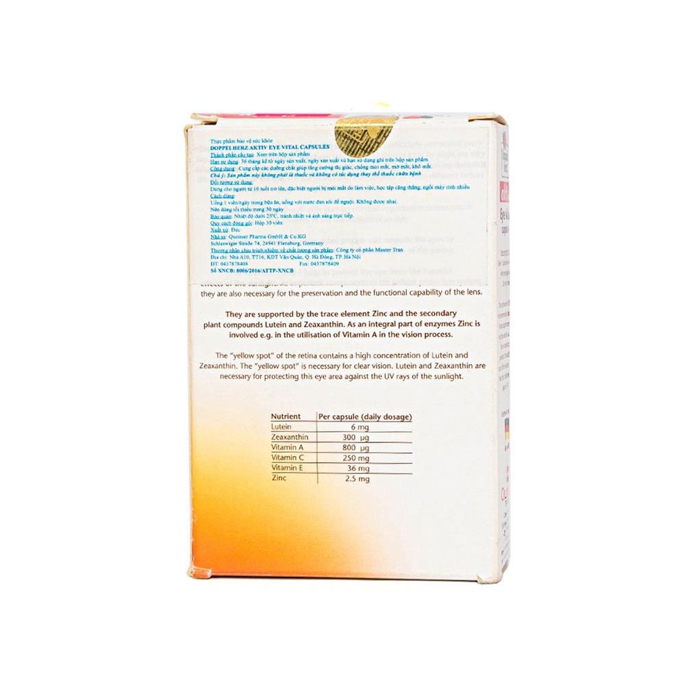 [GIÁ GỐC] Eye Vital Capsules Tăng cường thị lực cho đôi mắt khỏe mạnh