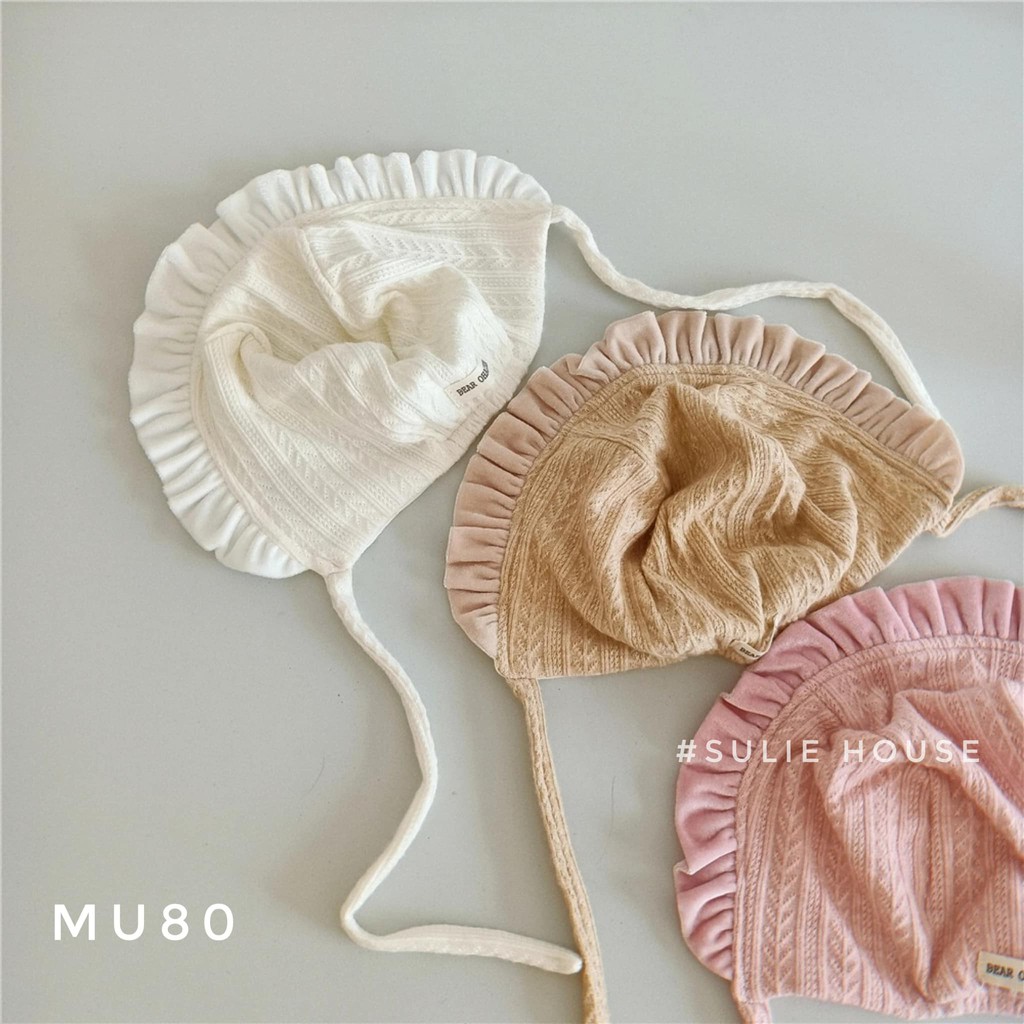 Mũ len buộc dây cô gái Hà Lan - MU80