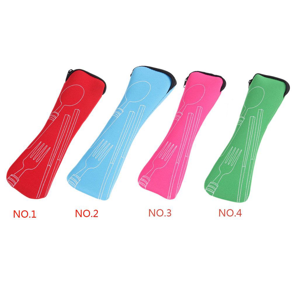 Túi đựng bộ đồ ăn bằng vải dù siêu nhẹ có khóa kéo