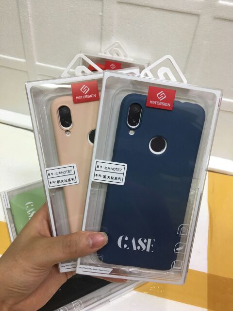 Ốp lưng chống bẩn Redmi note 7 nhiều màu ( KT Desing Full hộp )