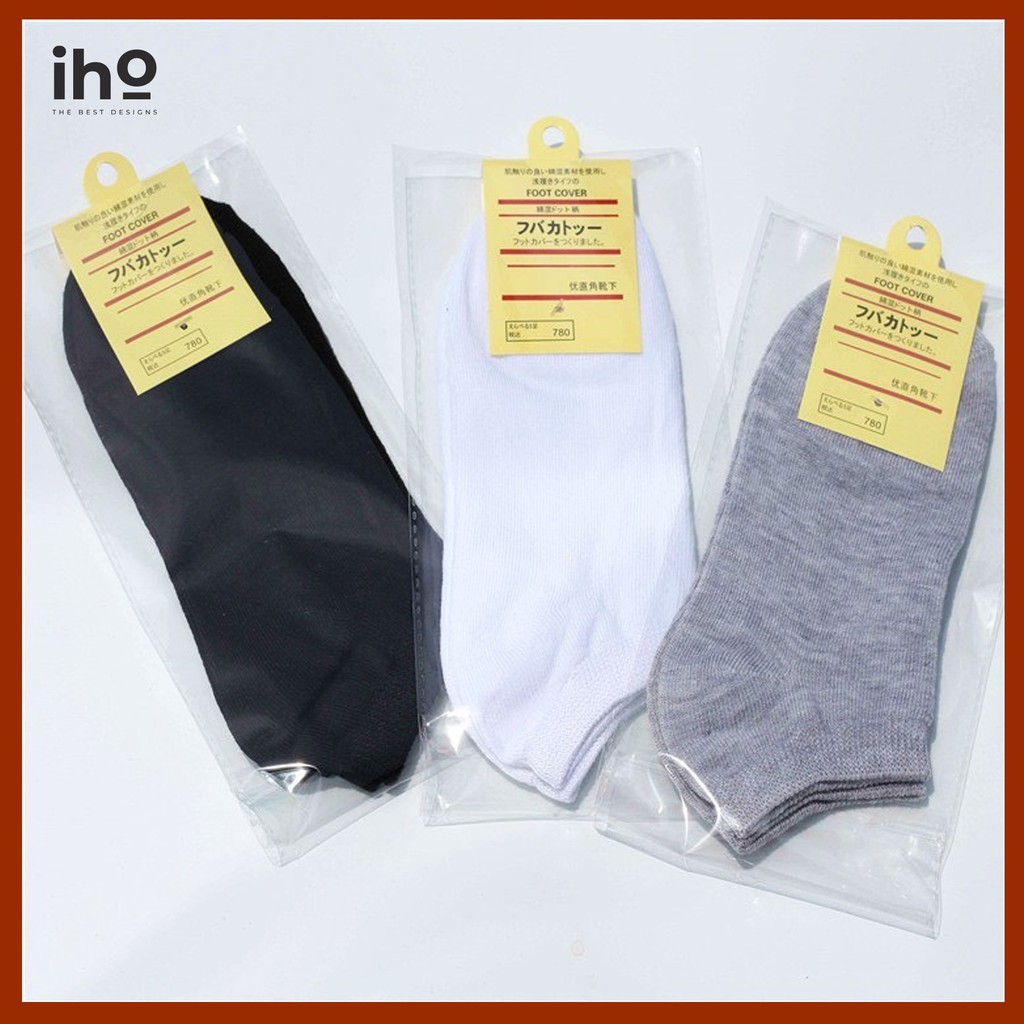 Tất Vớ nam nữ kháng khuẩn xuất nhật full cotton thấm hút mồ hôi