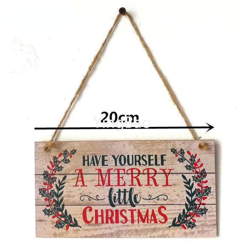 Bảng Gỗ Treo Cửa Trang Trí Giáng Sinh / Năm Mới