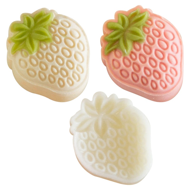 Khuôn Nhựa Làm Bánh Trung Thu / Bánh Trung Thu Hình Trái Dâu 50g
