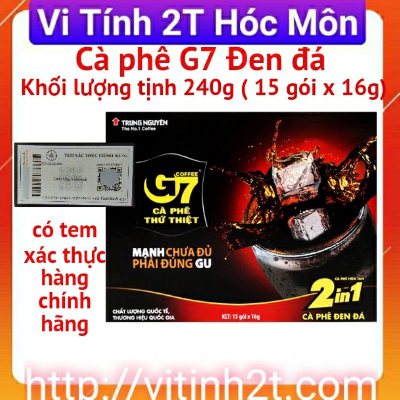 Cà phê G7 đen đá 2in1, cà phê hòa tan 2in1 đen đá Hạn sử dụng 01/10/2023