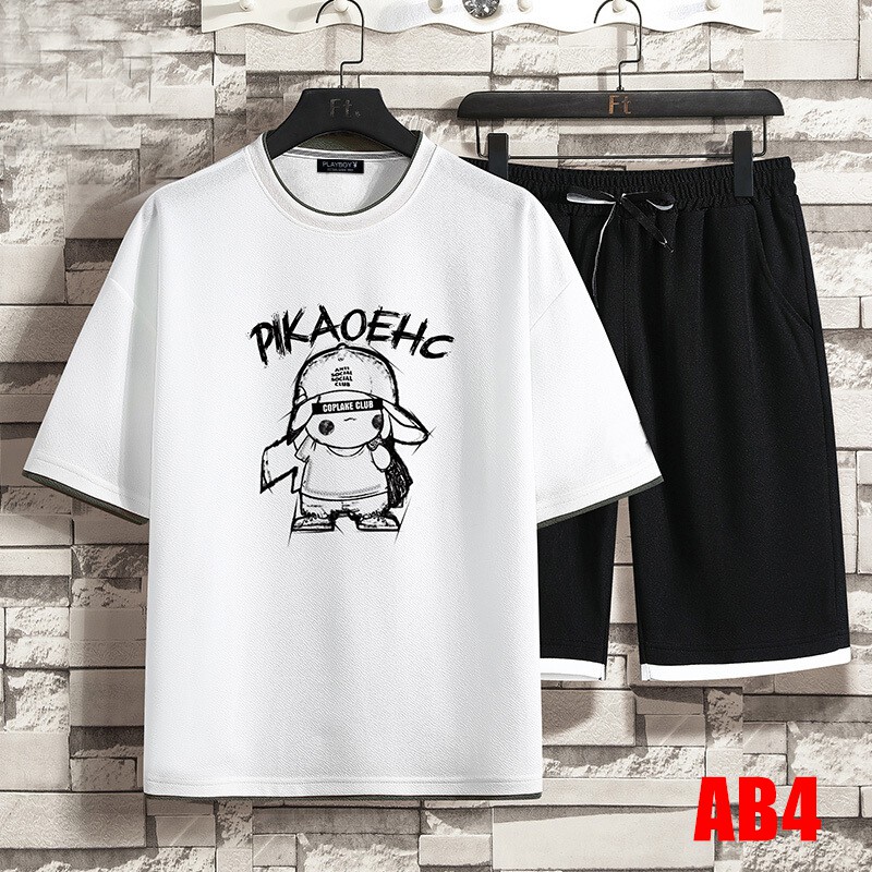 Bộ quần áo nam cộc tay họa tiết hoạt hình | BigBuy360 - bigbuy360.vn